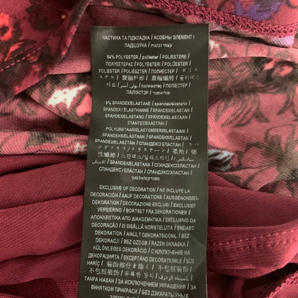 Guess Dress Floral Print Midi Wrap Cocktail Sz S - Picture 5 of 5